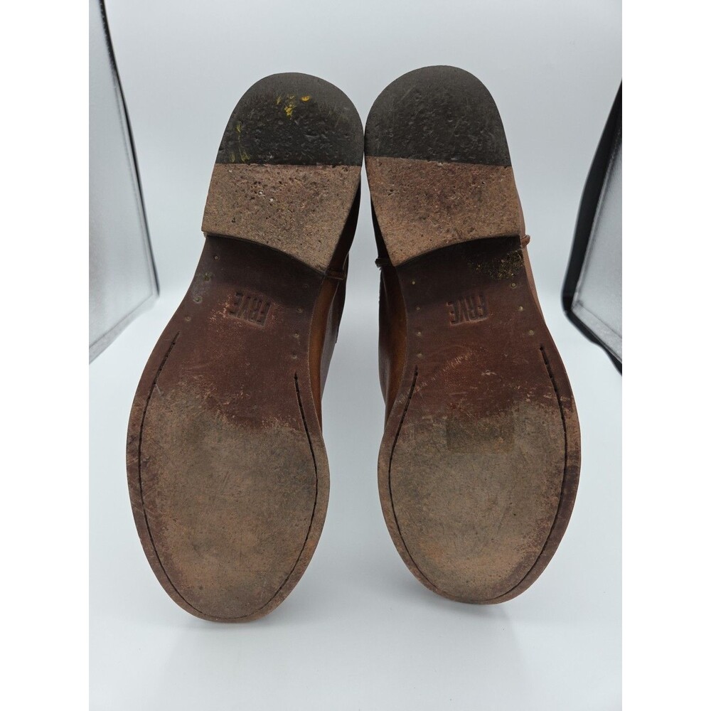 Frye Melissa Seam Riding Boot Cognac Leather Size 10 B 3475445 Riding Boot - Picture 7 of 8